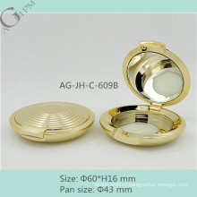 AG-JH-C-609B AGPM Cosmetic Packaging Round Special Custom Empty Shining Shell-Lid Blusher Packing